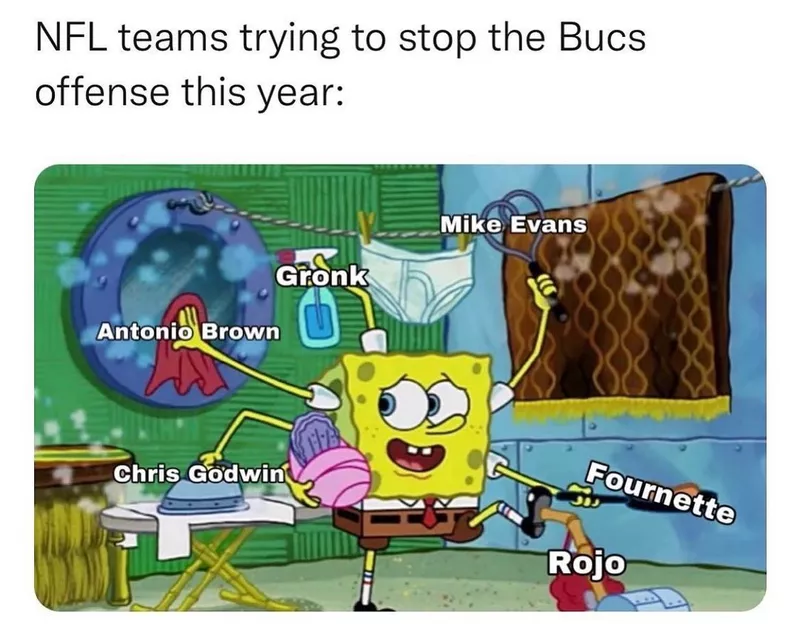 Bucs Sponguebob meme