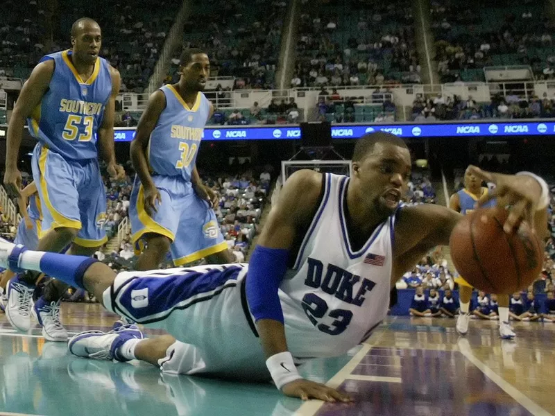 Duke-Southern University during a 2006 NCAA tournament game at the Greensboro Coliseum