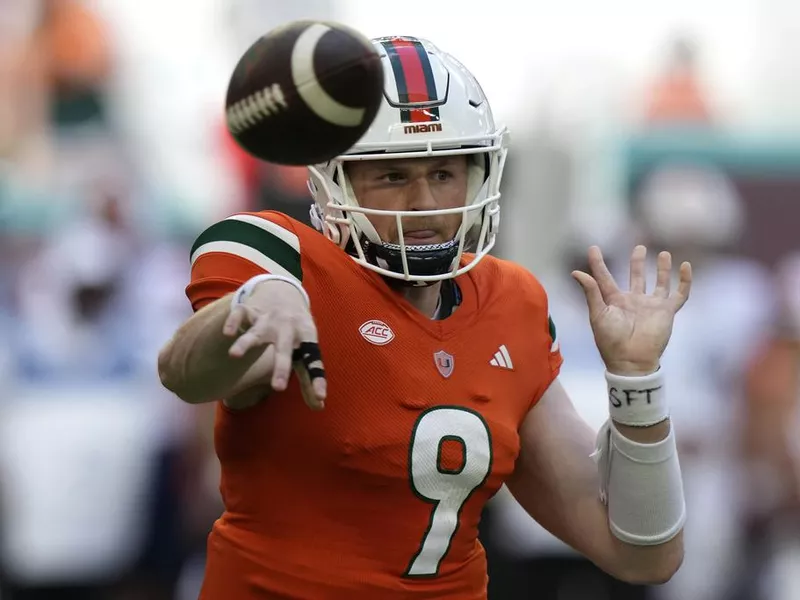 Miami quarterback Tyler Van Dyke