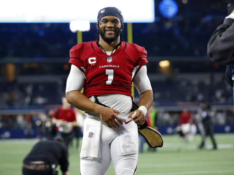 Arizona Cardinals quarterback Kyler Murray smiling