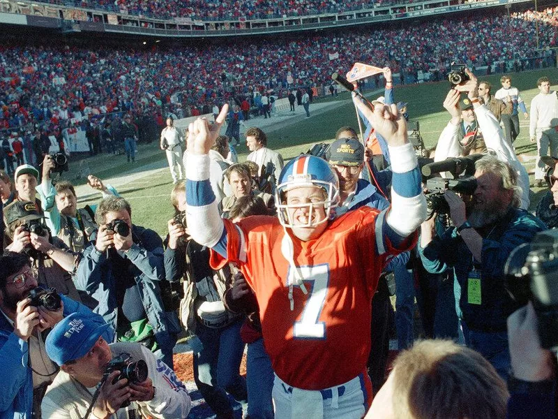 Denver Broncos quarterback John Elway