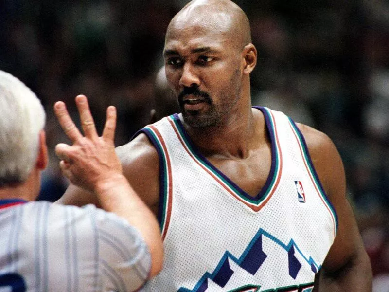 Utah Jazz forward Karl Malone