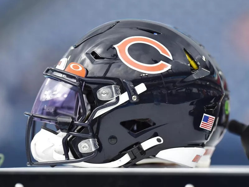 Chicago Bears logo on helmet