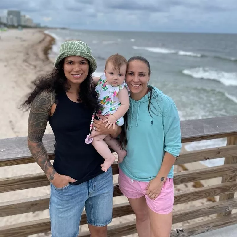 Amanda Nunes with her family