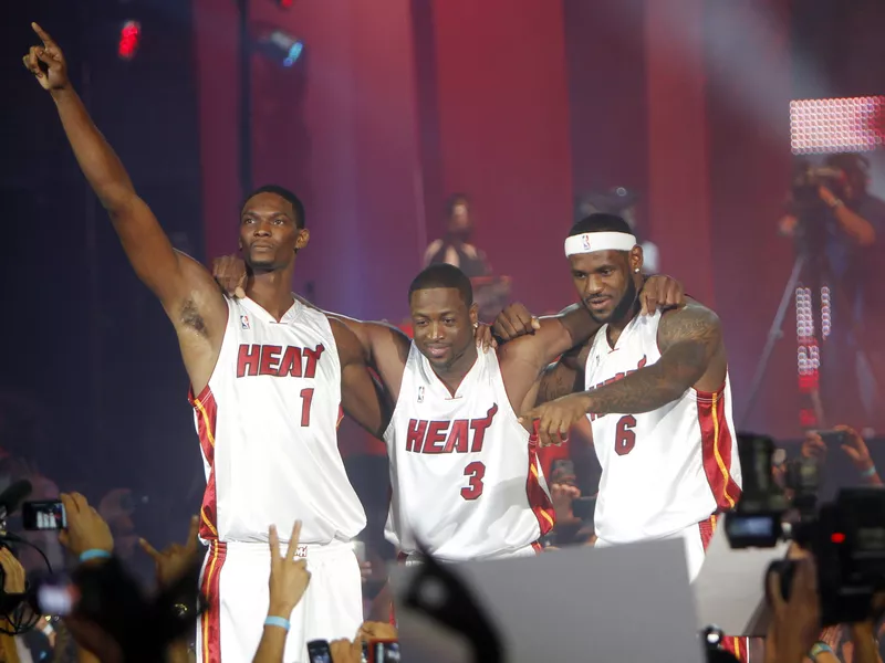 LeBron James, Dwyane Wade and Chris Bosh