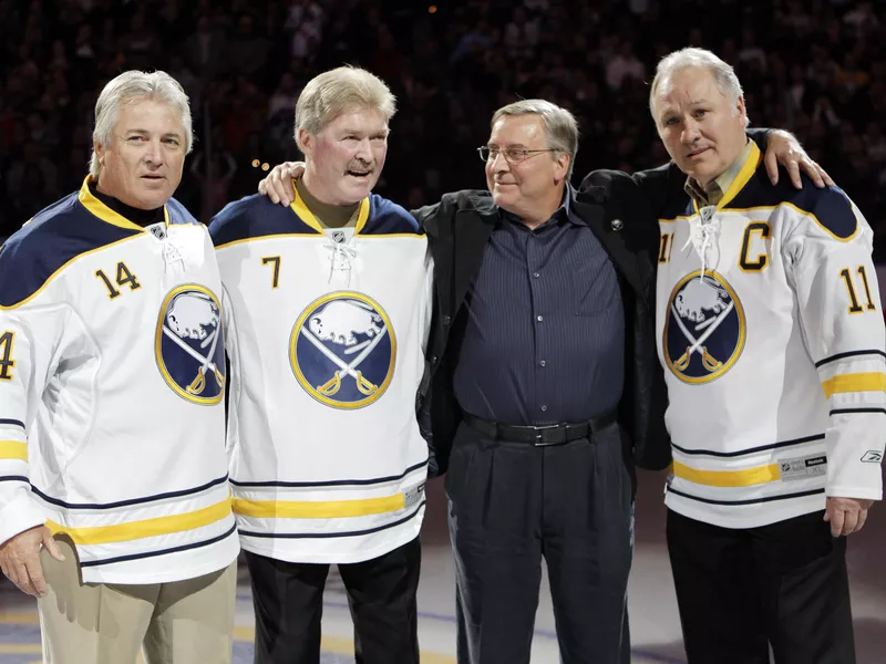 Terry Pegula, Rick Martin, Gilbert Perreault, Rene Robert