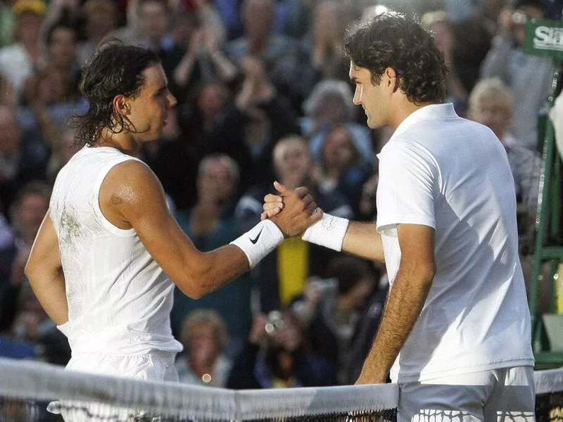 Rafael Nadal and Roger Federer