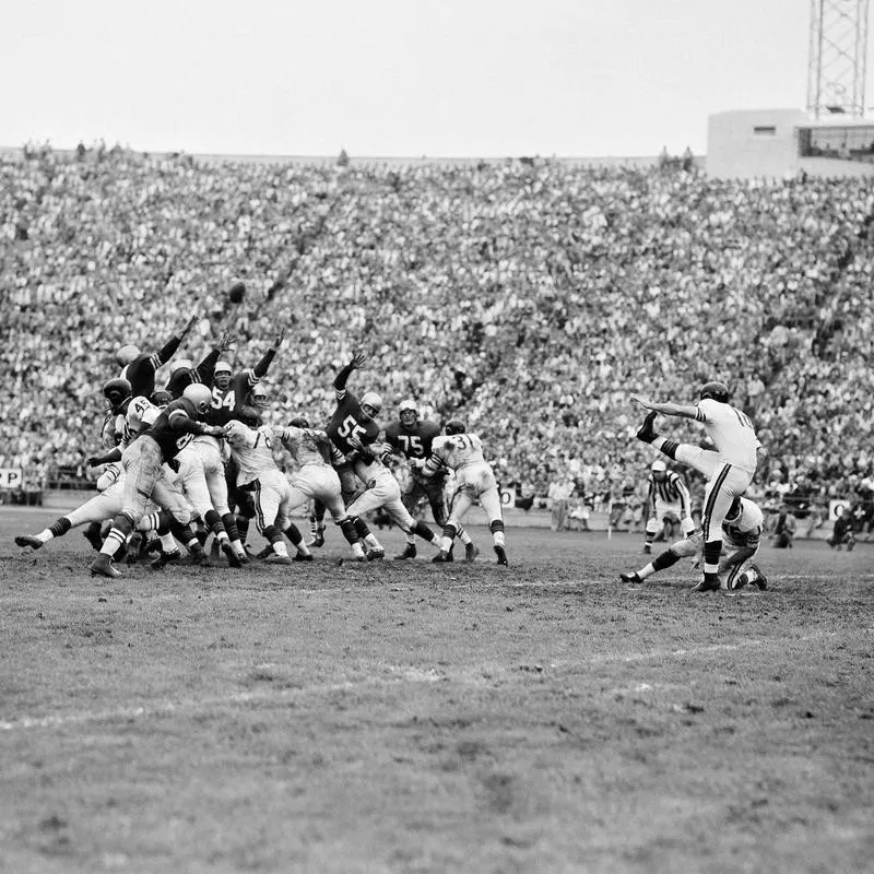 George Blanda playing for the Chicago Bears