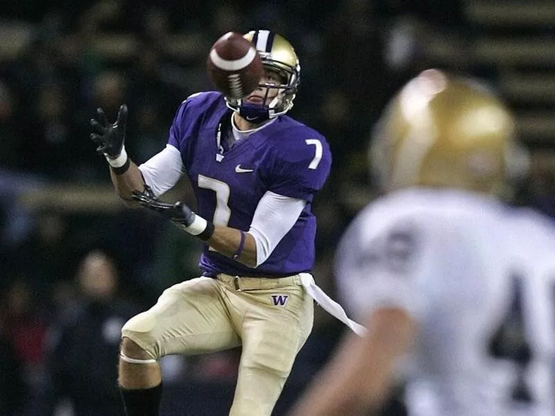 University of Washington wide receiver Cody Bruns