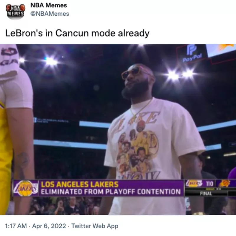 LeBron Cancun meme