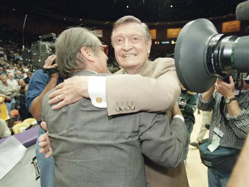 Chick Hearn and Jack Nicholson