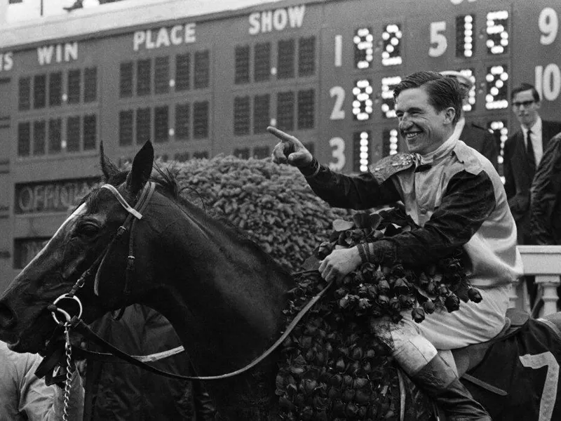 Bob Ussery with Proud Clarion in the winner's circle