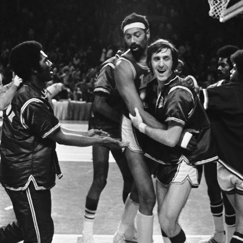 Wilt Chamberlain and Pat Riley