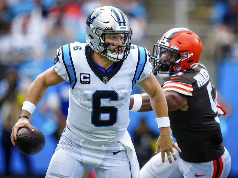 Carolina Panthers quarterback Baker Mayfield