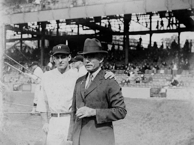 Clark Griffith with Bucky Harris