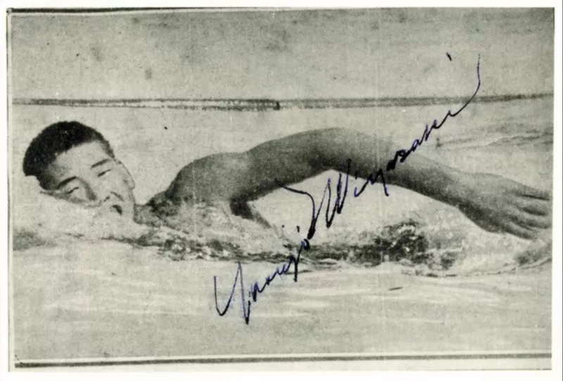 Yasuji Miyazaki swimming