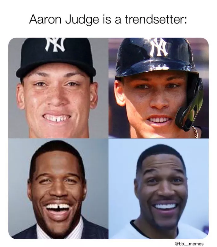 Aaron Judge, Michael Strahan meme