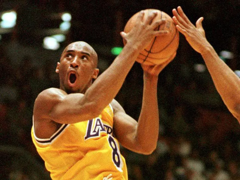 Kobe Bryant with the Los Angeles Lakers