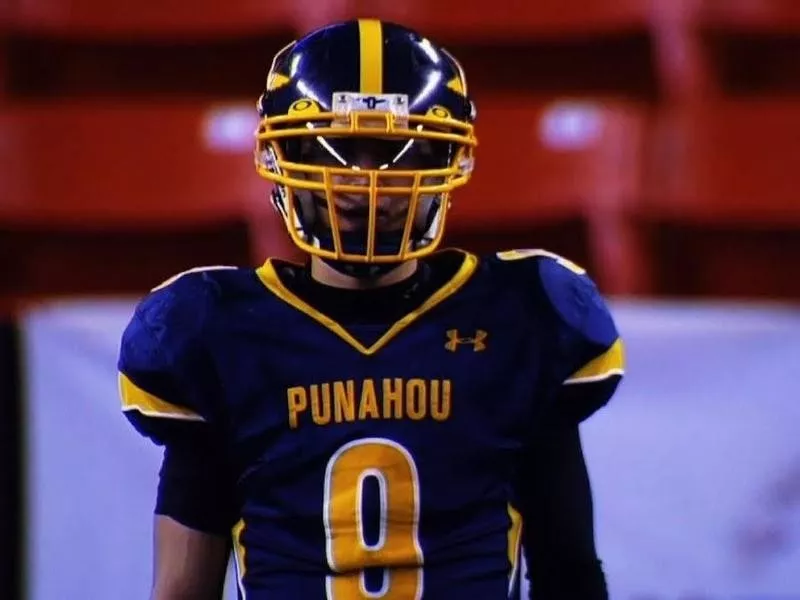 Punahou School wide receiver Kanawai Noa