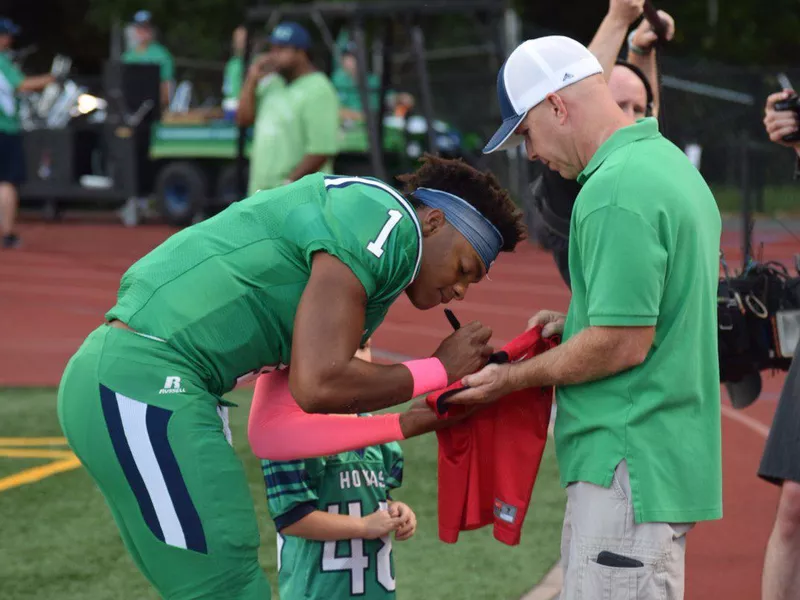 Harrison High School quarterback Justin Fields