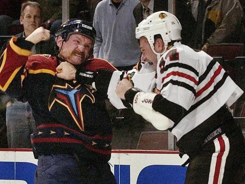 Atlanta Thrashers right wing Jeff Odgers