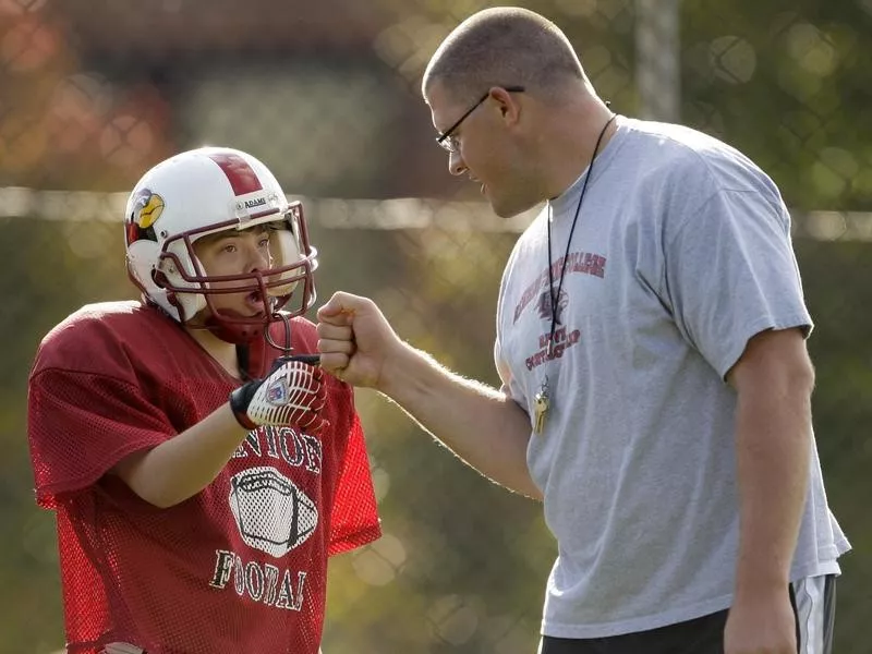 Matt Ziesel interaction with coach Dan McCamy