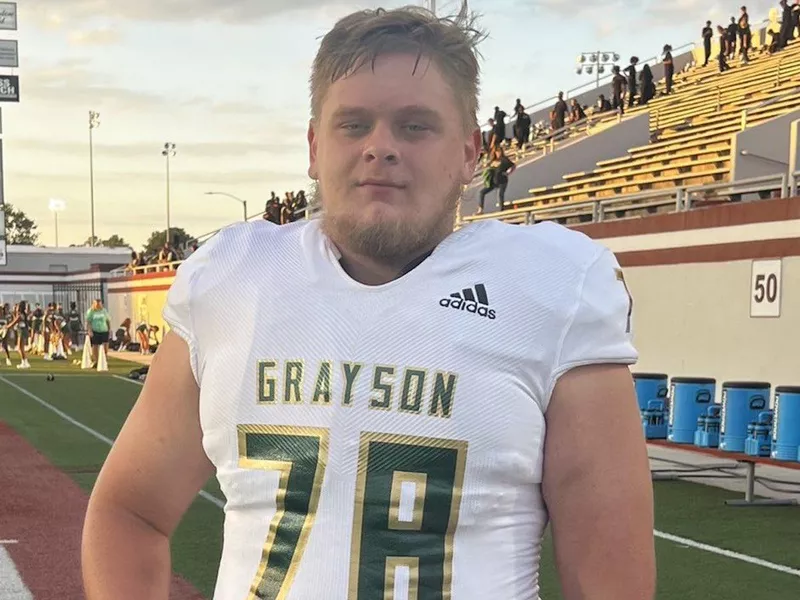 Grayson High offensive lineman Bryce Hudson