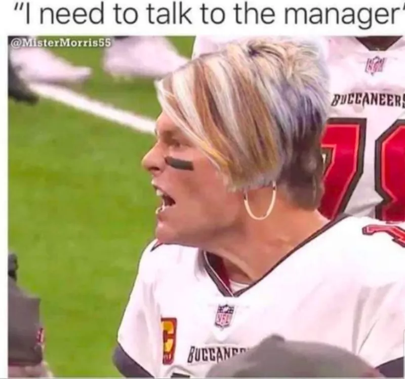 Tom Brady angry Karen meme