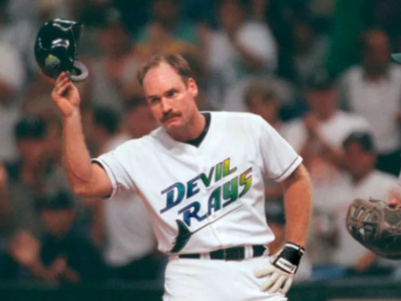 Wade Boggs tipping helmet