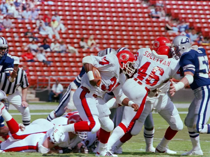 New Jersey Generals running back Herschel Walker