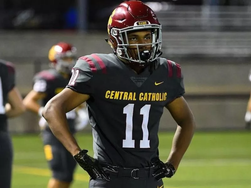 Central Catholic wide receiver Silas Starr