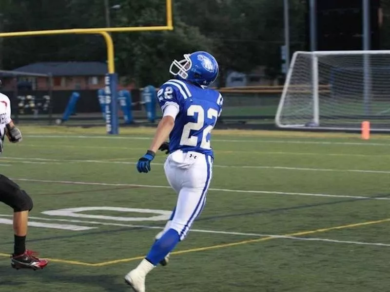 Heritage Christian School wide receiver Anthony Warrum