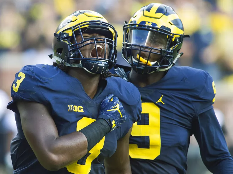 Michigan defensive end Rahsan Gary