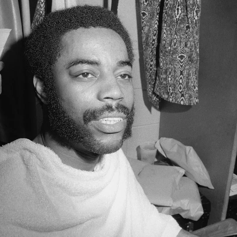 Walt Frazier in locker room