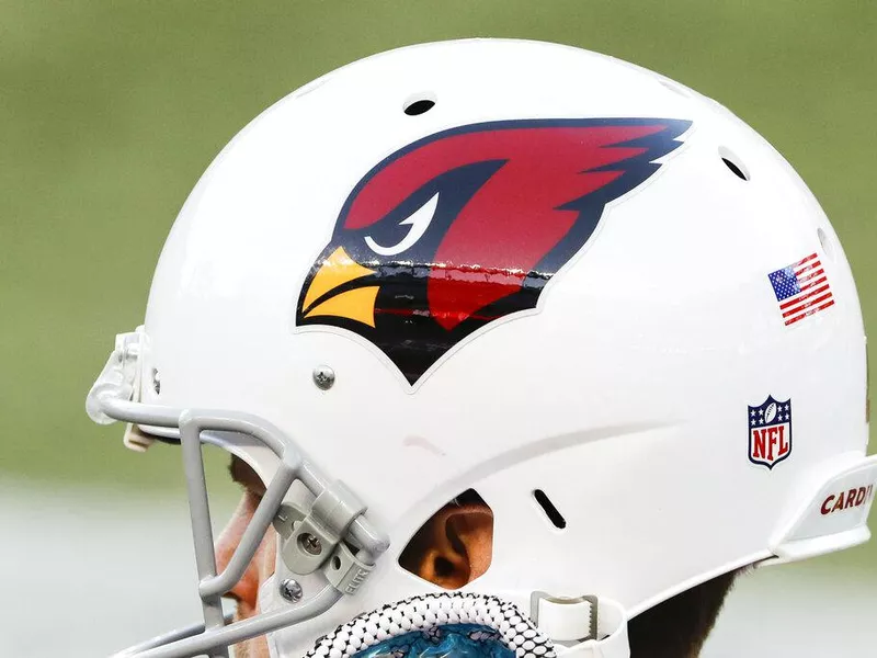 Arizona Cardinals logo on helmet