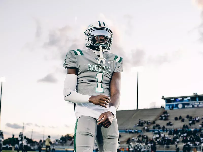 Miami Central quarterback Keyone Jenkins