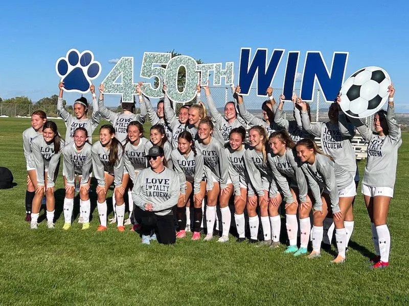 La Cueva High girls soccer and head coach Amber Ashcraft