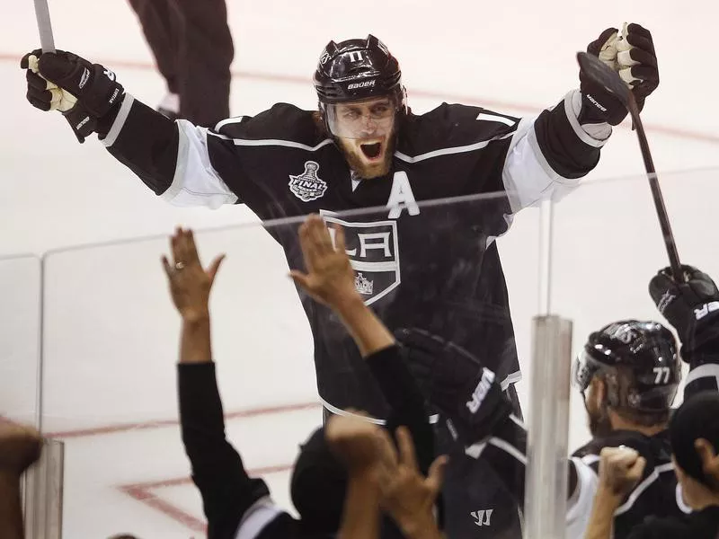 Anze Kopitar celebrates