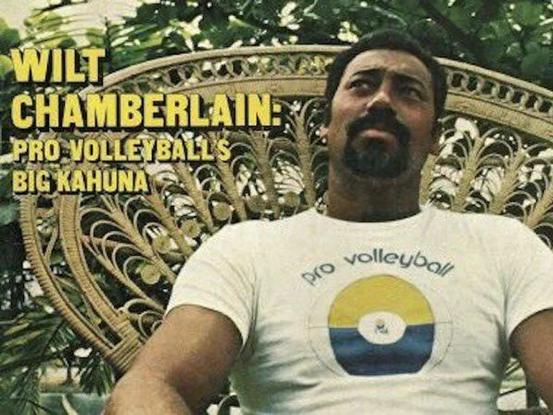 Pro volleyball player Wilt Chamberlain