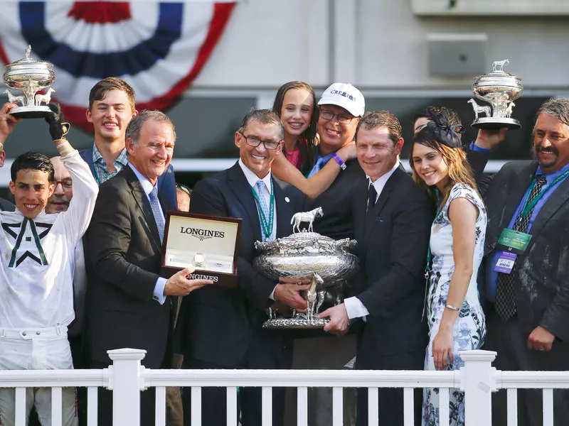 Bobby Flay with jockey