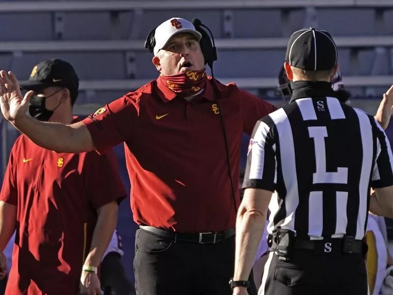 USC coach Clay Helton