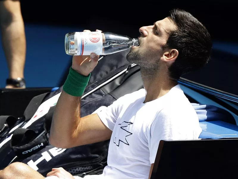 Novak Djokovic at the 2020 Australian Open