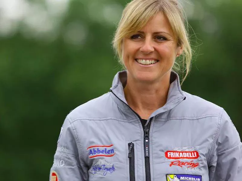 Sabine Schmitz smiling