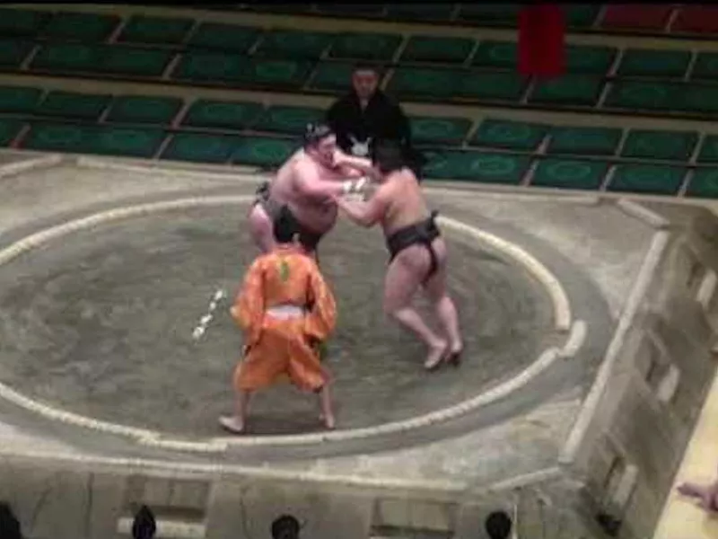 Maeta rose to the level of Sumo Makushita 3