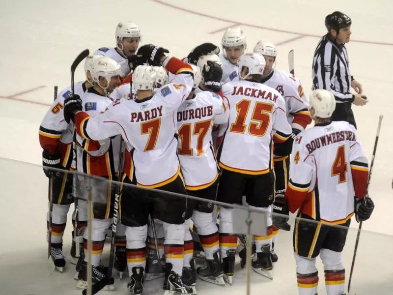 Calgary Flames celebrate