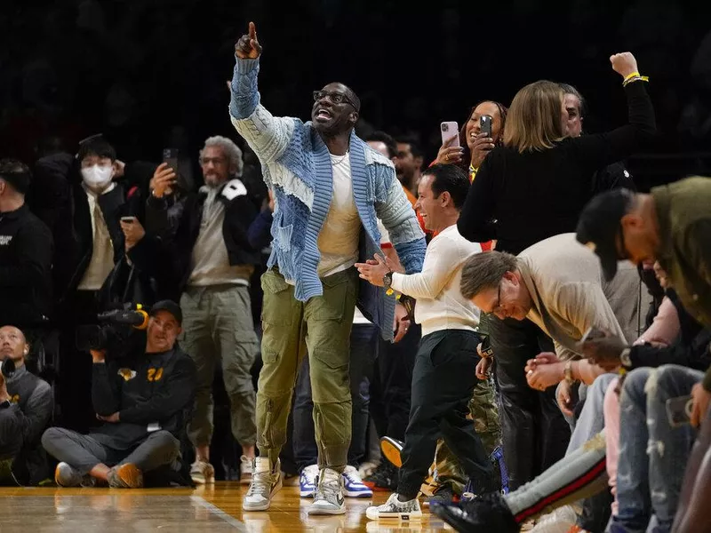 Shannon Sharpe at Lakers Game in 2023