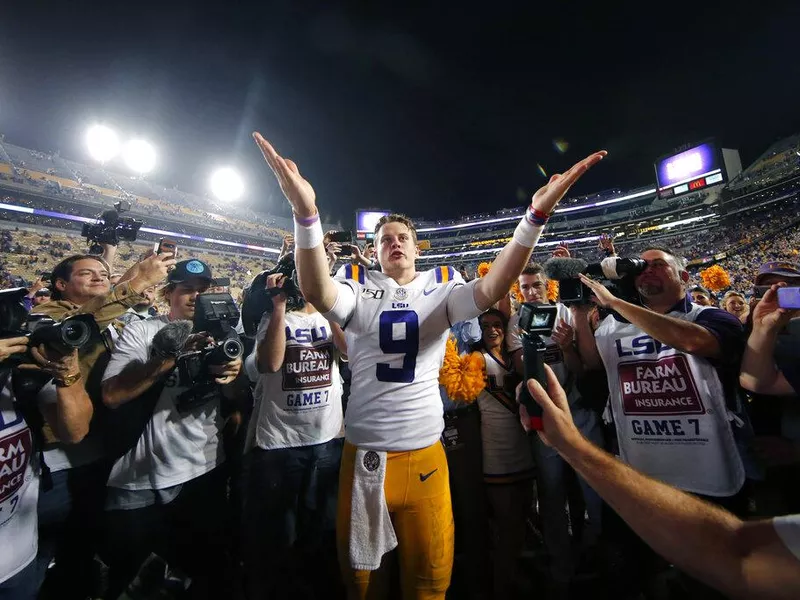 Joe Burrow at Tiger Stadium