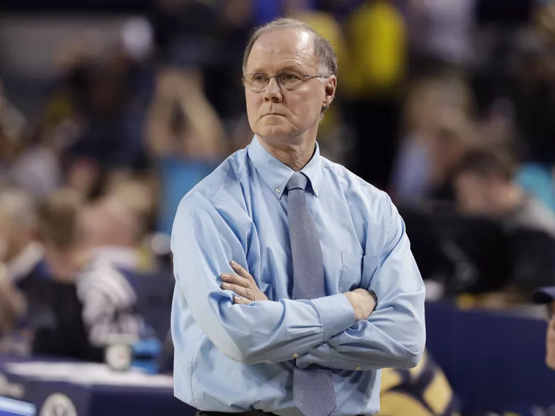 Villanova assistant coach Joe Mullaney Jr., watches