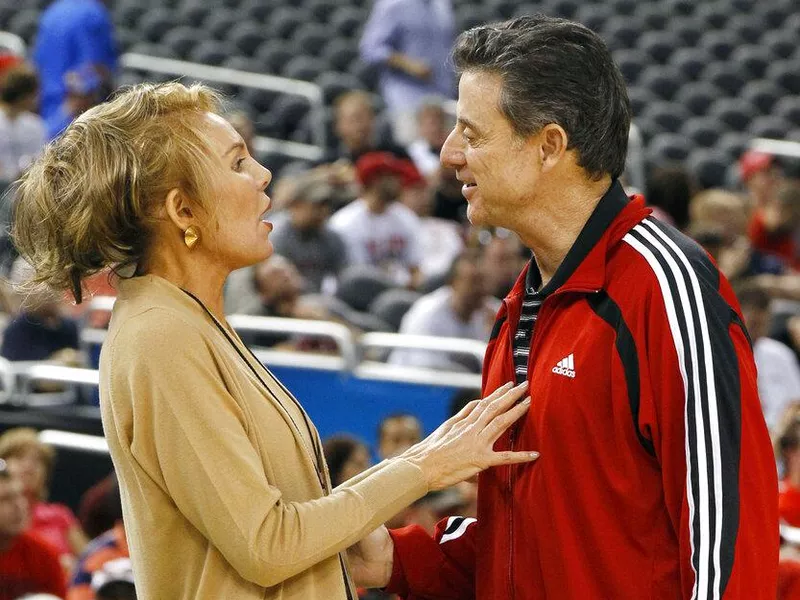 Lesley Visser and Rick Pitino