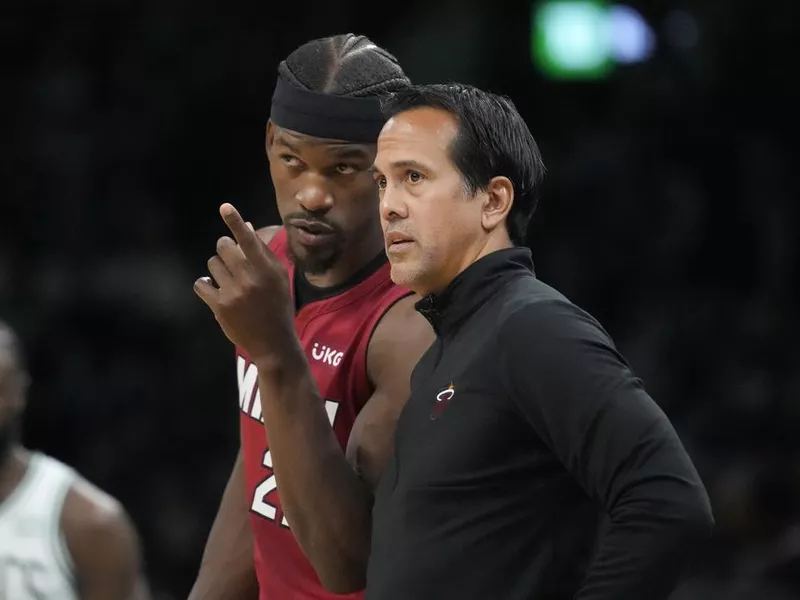 Jimmy Butler and Erik Spoelstra